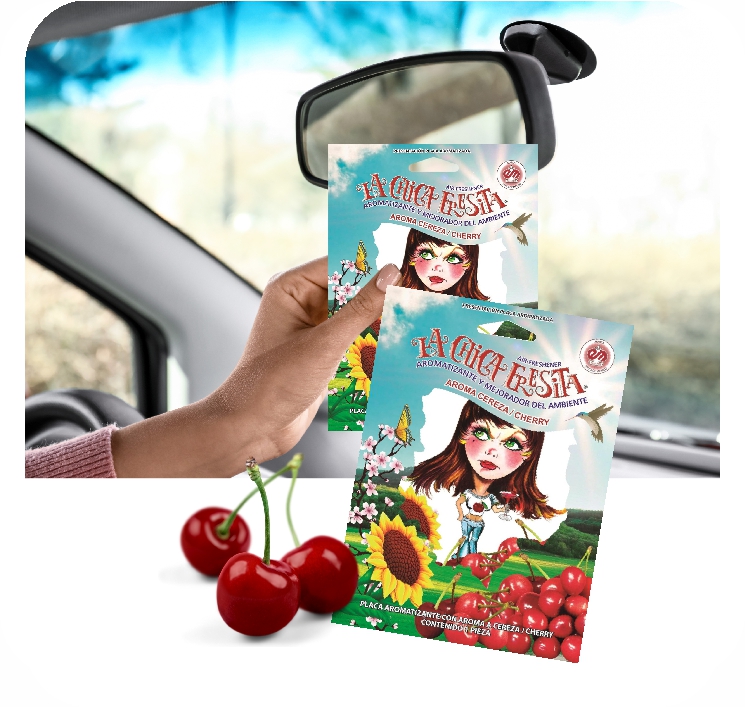 AMBIENTADOR CHICA FRESITA PLACA A - (AROMA CEREZA)