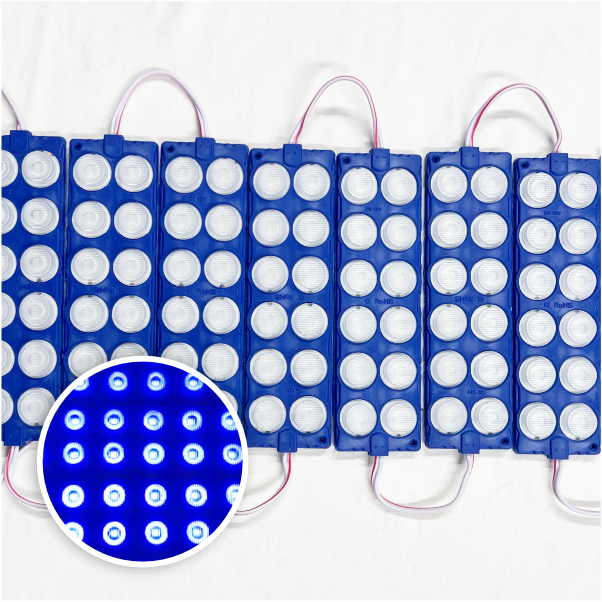 MODULO 12LED 13CM 12 WATTS 12V DC AZUL