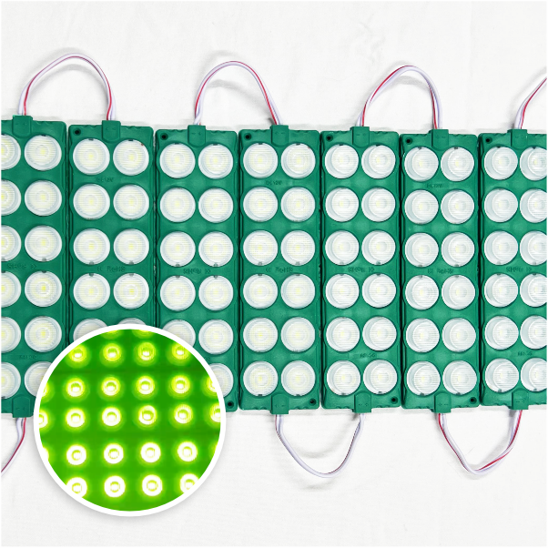 MODULO 12LED 13CM 12 WATTS 12V DC VERDE LIMON