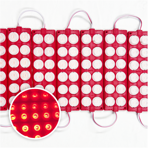 MODULO 12LED 13CM 12 WATTS 24V DC ROJO