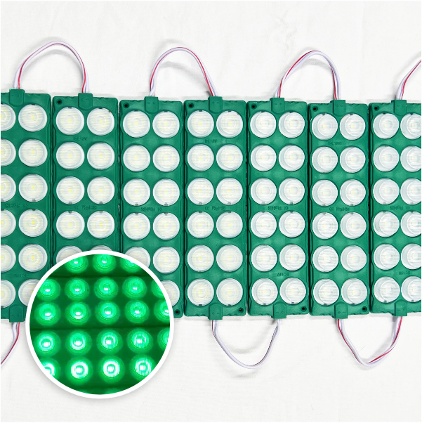 MODULO 12LED 13CM 12 WATTS 24V DC VERDE