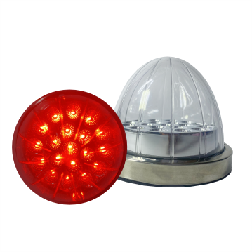 LUZ WATERMELON DE PLASTICO TRANSPARENTE ROJO DC 12-24V