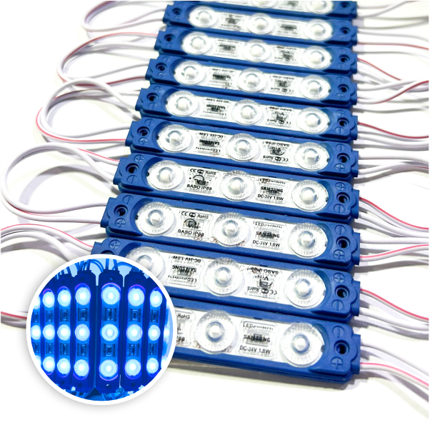 MODULO 3LED ALTA POTENCIA 6.5CM 5.4 WATTS AZUL ICE 12V DC