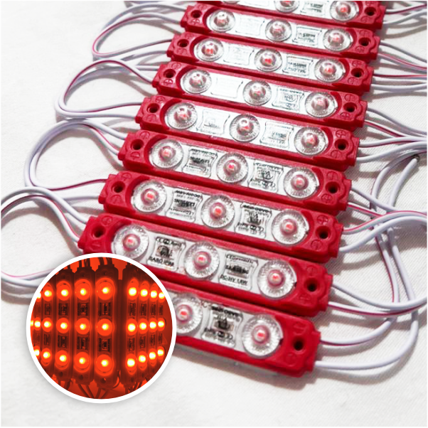 MODULO 3LED ALTA POTENCIA 6.5CM 5.4 WATTS ROJO 24V DC