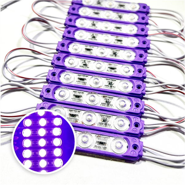 MODULO 3LED ALTA POTENCIA 6.5CM 5.4 WATTS MORADO 24V DC