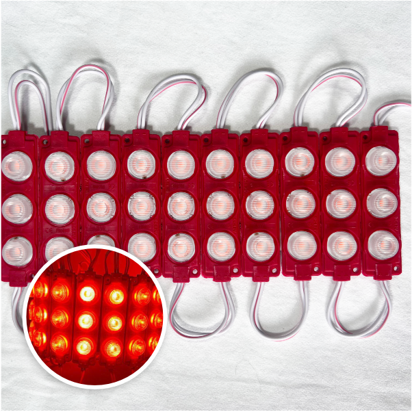 MODULO 3LED 7CM 3 WATTS 12V DC ROJO