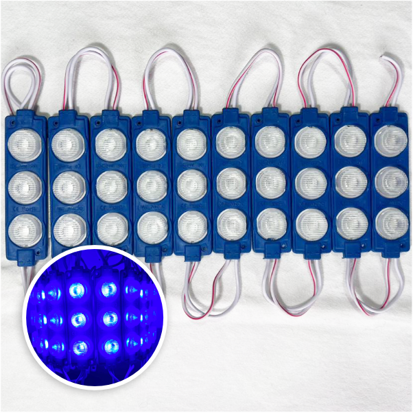 MODULO 3LED 7CM 3 WATTS 24V DC AZUL