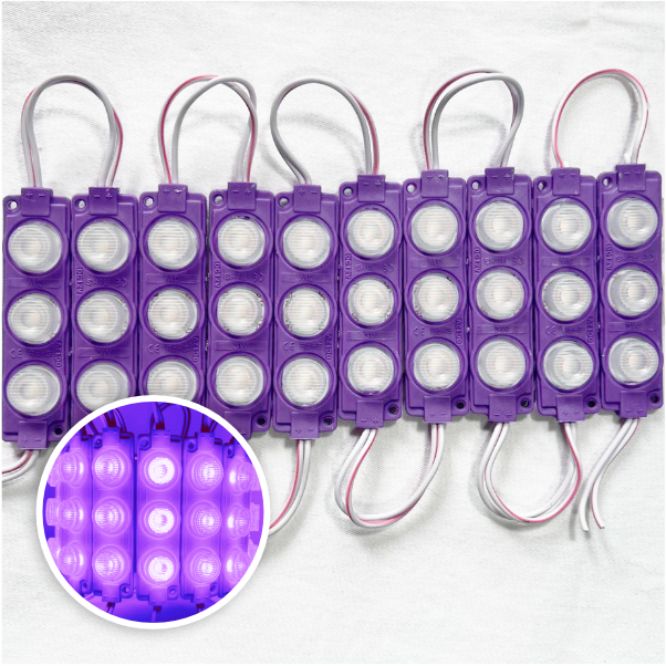 MODULO 3LED 7CM 3 WATTS 24V DC MORADO