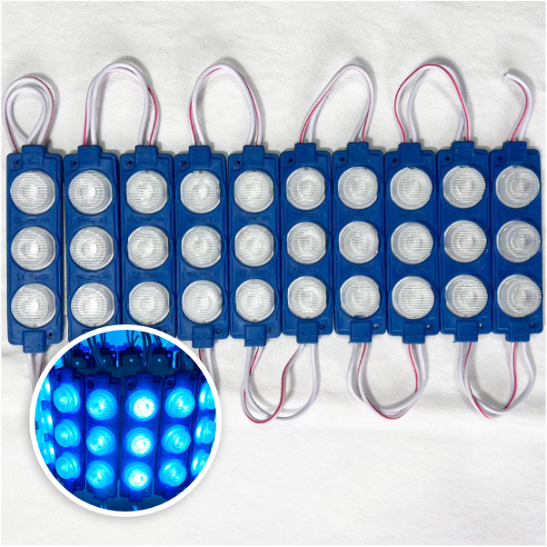 MODULO 3LED 7CM 3 WATTS 24V DC AZUL ICE