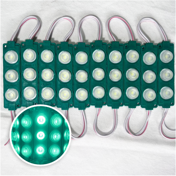MODULO 3LED 7CM 3 WATTS 24V DC TURQUESA