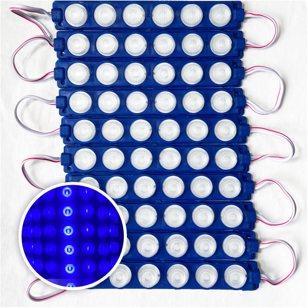 MODULO 6LED 13CM 6 WATTS 12V DC AZUL