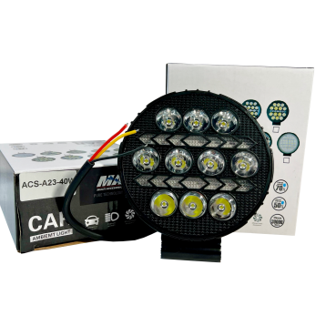 EXPLORADORA REDONDA 4 PULG DE LUJO 10LED BLANCO + DRL