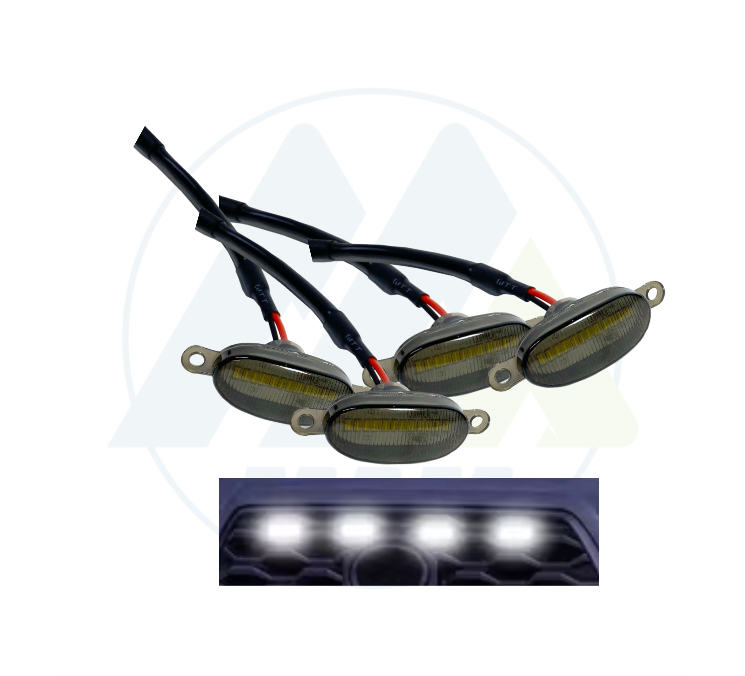 LUZ LED PERSIANA REDONDA OPACA BLANCO 4 PIEZAS 12V FIJOFLASH