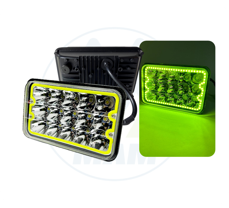 UNIDAD KENWORTH H4 BLANCO - BORDE VERDE LIMON 9-36V 45W