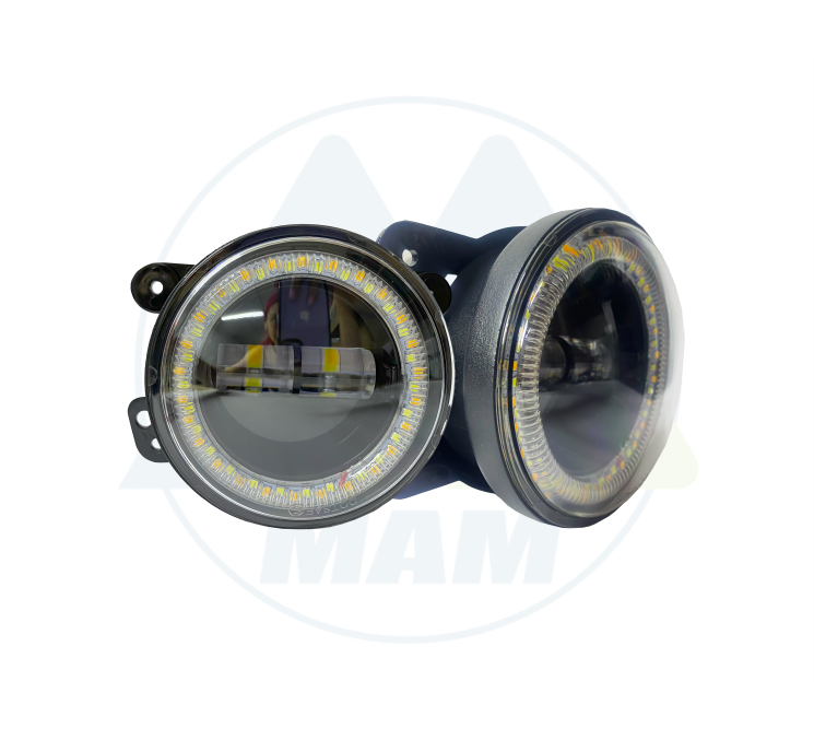 EXPLORADORA REDONDA 2LED INCRUSTAR BLANCOAMARILLO ALTABAJA + OJO DE ANGEL BLANCO 9-36V 60W