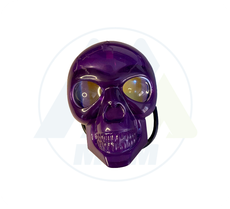 CALAVERA MORADA 8 LED 65x95x55MM FIJO-FLASH BLANCOAMARILLO + RGB 9-80V 30W