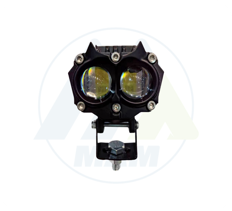 EXPLORADORA ANIMAL 2LED 65*60MM BLANCOAMARILLO + DRL AZUL 9-80V 30W