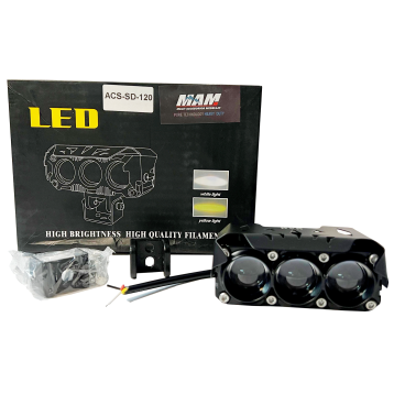 BARRA 3LED ALTA POTENCIA DE LUJO BLANCOAMARILLO F