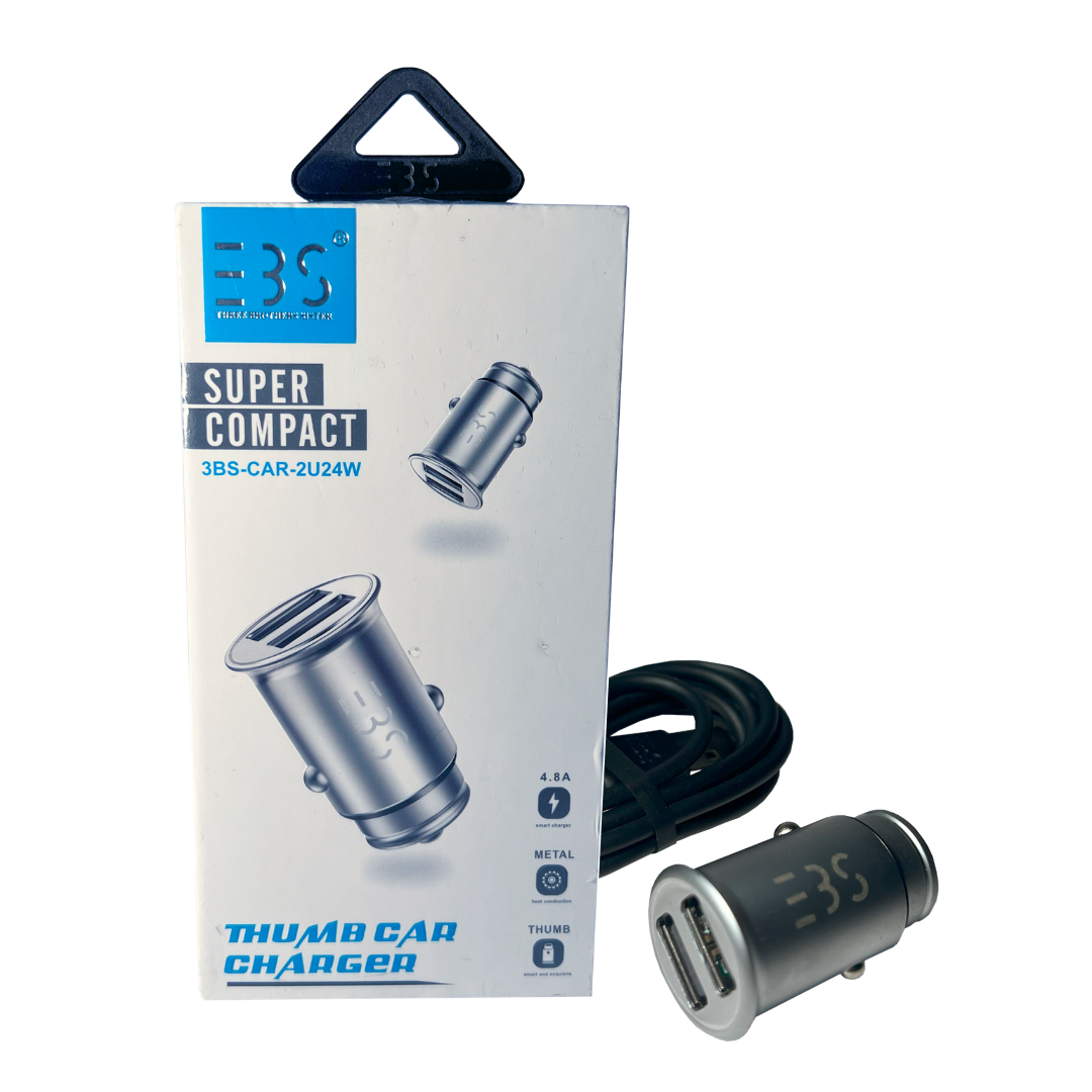 CARGADOR EBS USB DE CARRO 24W - V8