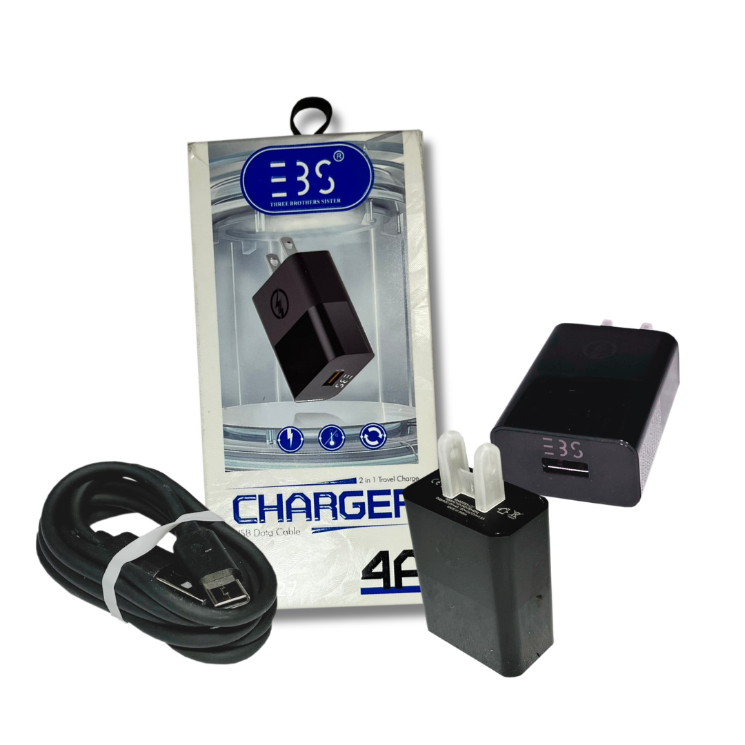 CARGADOR DE PARED EBS 110V 4A - CABLE TIPO C