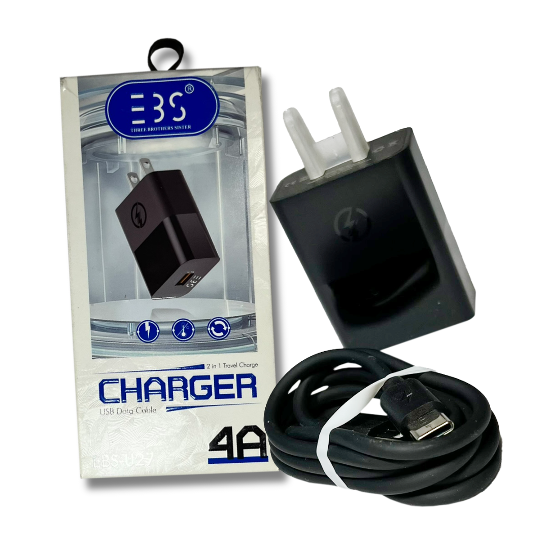 CARGADOR DE PARED EBS 110V 4A - CABLE V8