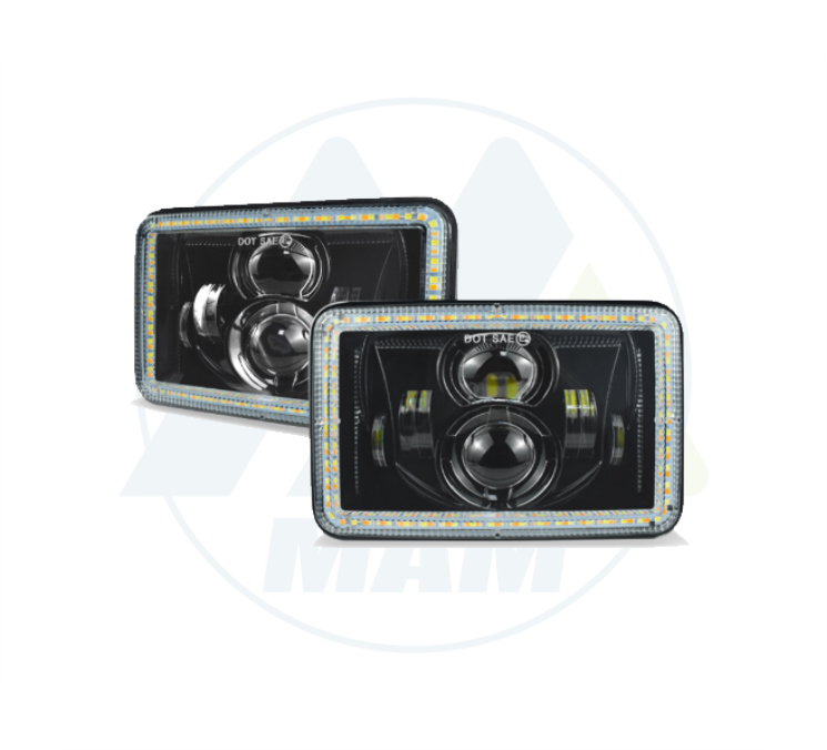 UNIDAD KW H4 LUPA BLANCO  ARO WHITE-YELLOW 9-36V