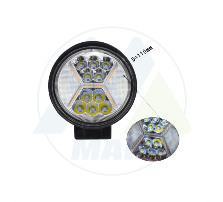 EXPLORADORA REDONDA 45LED DUAL BLANCO-AMARILLO 9-30V 45W