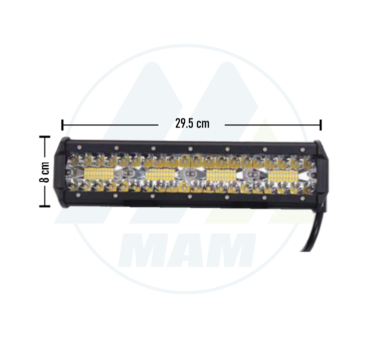 EXPLORADORA BARRA 80LED DUAL BLANCOAMARILLO + FIJO-FLASH 9-36V 240W