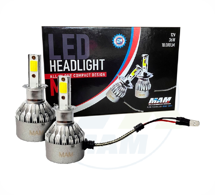 BOMBILLO M1 BLANCO 12V 36W 10.000LM H3